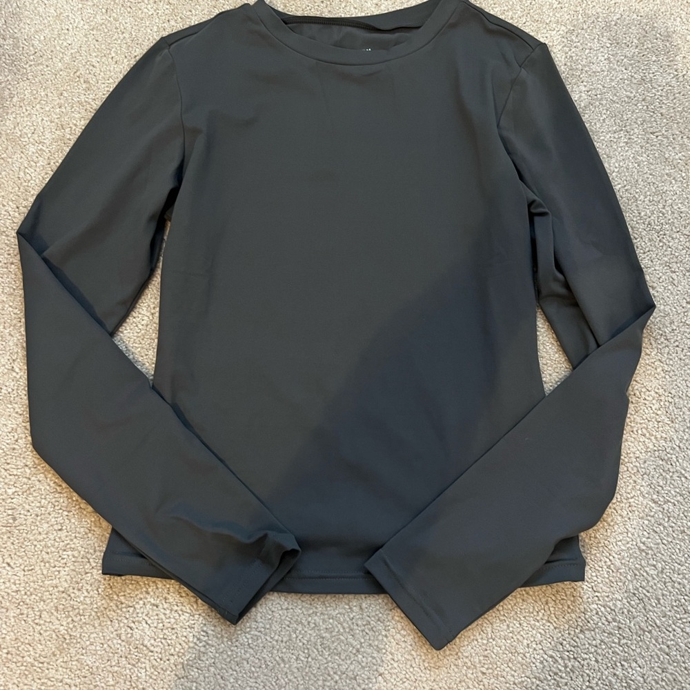 Dark Gray Long Sleeve Top